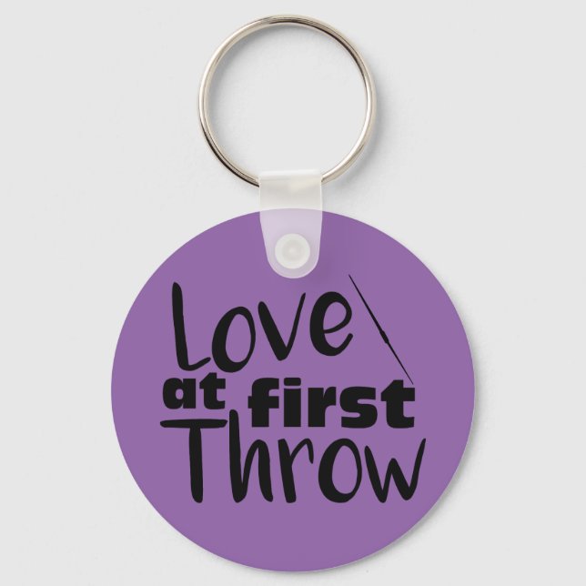 Love at First Throw, Javelin Throw Keychain (Front)