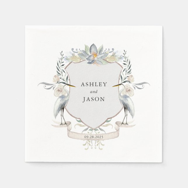 Love at the Lake Wedding or Engagement Napkin (Front)