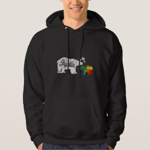 Love Auntie Bear Autistic Kids Autism Awareness Fi Hoodie
