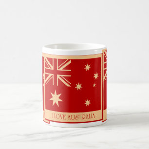 Love Australia - Flag Vintage Mugs