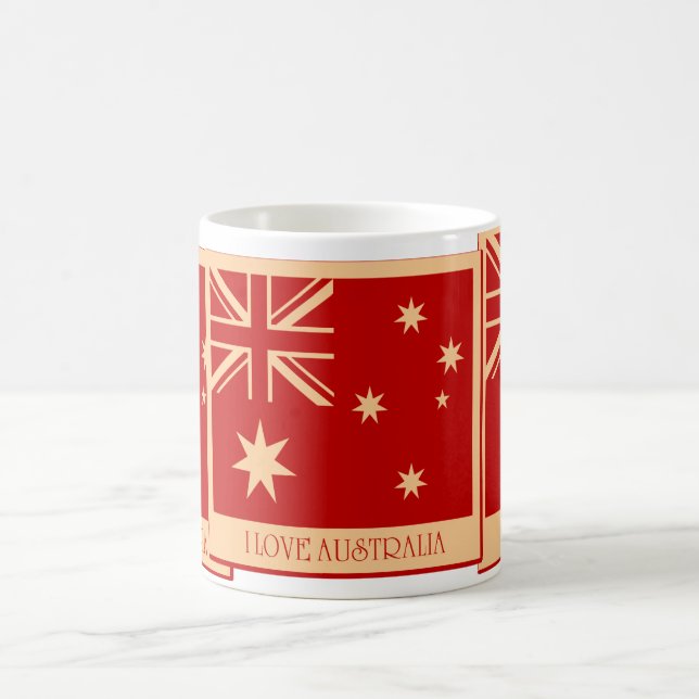 Love Australia - Flag Vintage Mugs (Center)