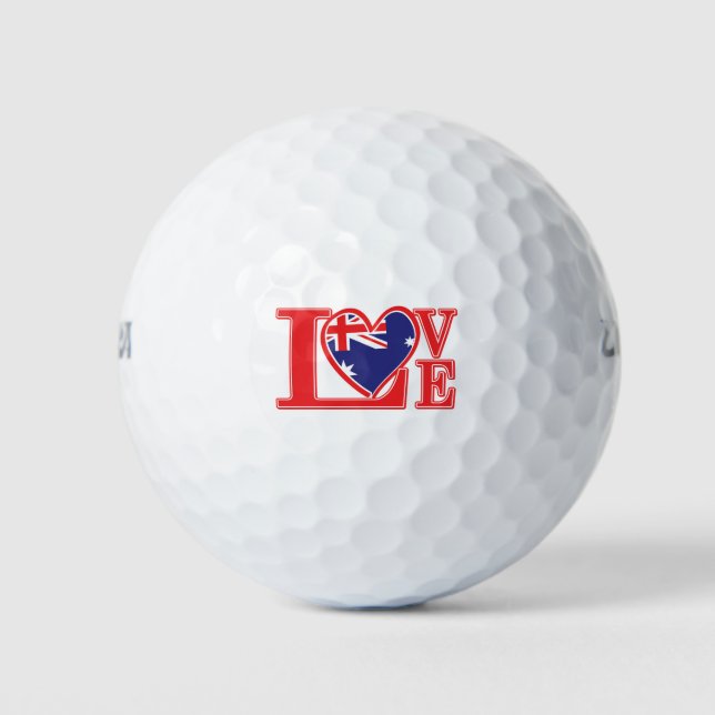 Love-Australia Golf Balls (Front)