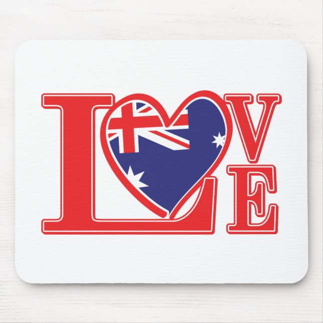 Love-Australia Mouse Mat (Front)
