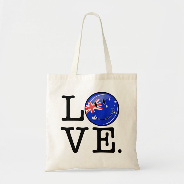 Love Australia | Smiling Flag Tote Bag (Front)