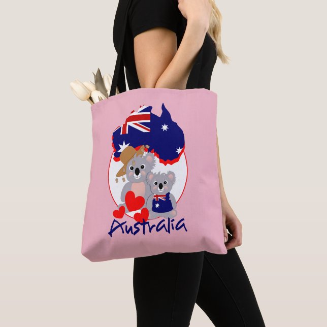 Love Australian koala Bears Super Cute Graphic Tote Bag (Close Up)
