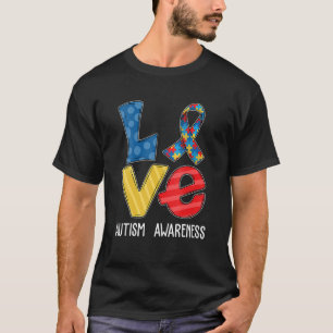 LOVE Autism Awareness Men Women Kids Autistic Puzz T-Shirt