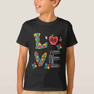 Love Autism Awareness Teacher Sped Special Educati T-Shirt