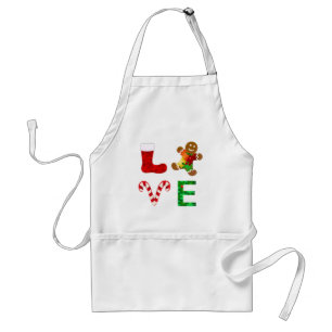 LOVE Autism Christmas Standard Apron