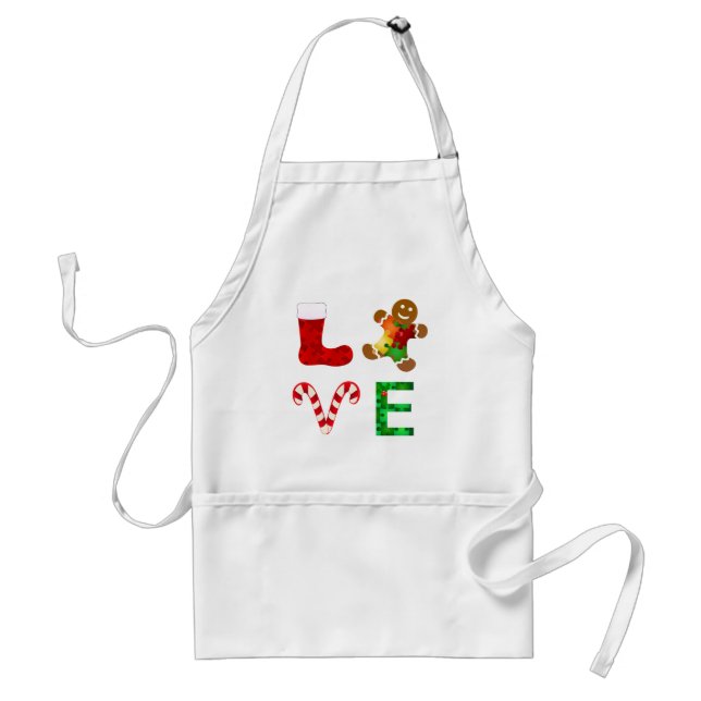 LOVE Autism Christmas Standard Apron (Front)