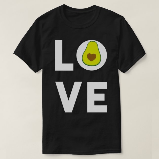 Love Avocado Funny T-Shirt (Design Front)
