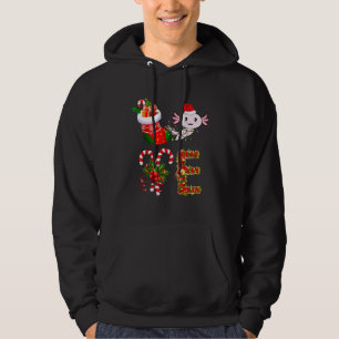 Love Axolotl Christmas Lights Led Santa Hat Chris Hoodie