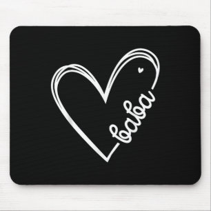 Love Baba Heart Men Fathers Day Birthday Mouse Mat