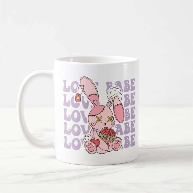 Love Babe Valentine Bunny Coffee Mug (Left)