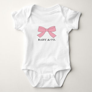 Love Baby Pink Bow Shower Party Tutu Memento Bodysuit