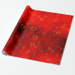 Love background on wrapping paper