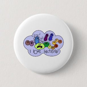 Love Bacteria 6 Cm Round Badge