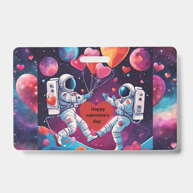 Love Badge in Space  ID Badge (Front)