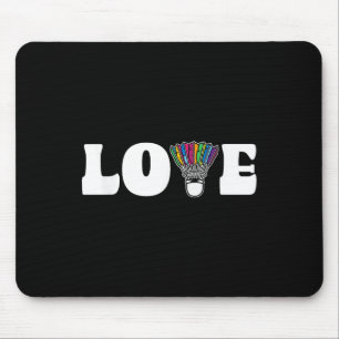 Love Badminton Colourful Shuttle Mouse Mat