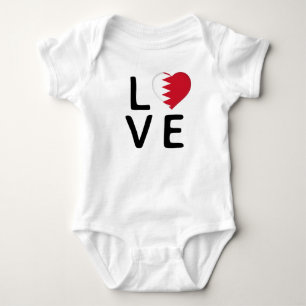 Love - Bahrain Flag Baby Bodysuit