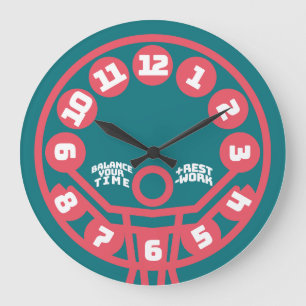 LOVE BALANCE YOUR TIME +REST -WORK BY MASANSER LARGE CLOCK