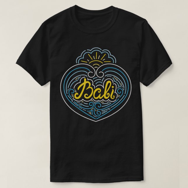 Love Bali  Indonesia Tropical Souvenir  T-Shirt (Design Front)