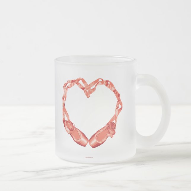 Love Ballet Frosted Glass Coffee Mug (Right)