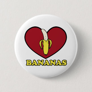 love banana 6 cm round badge
