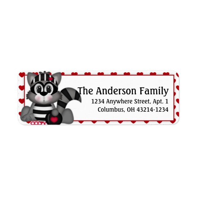 Love Bandit Valentine's Day Address Labels d2 (Front)