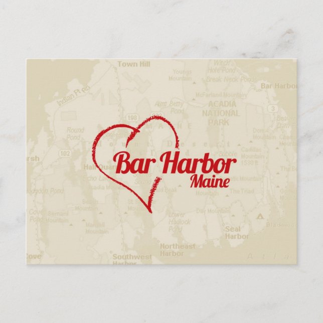 Love Bar Harbour, ME Postcard (Front)