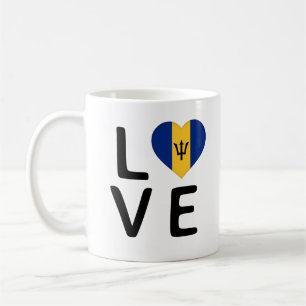 Love - Barbados Flag Coffee Mug