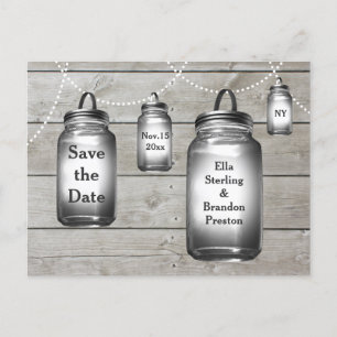 Love Barn Weddings Save the Date Announcement Postcard