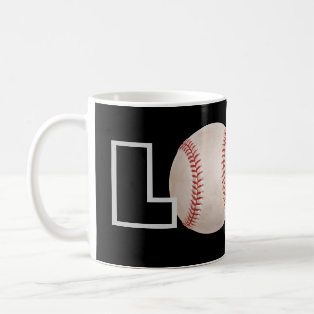 Love Baseball Coffee Mug (Left)