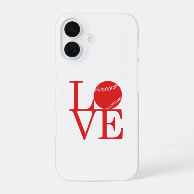 Love Baseball iPhone 16 Case (Back)