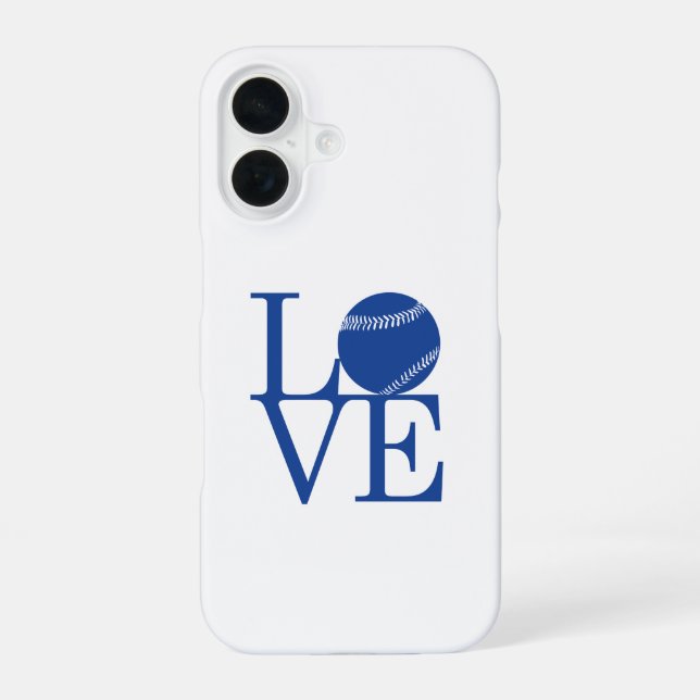 Love Baseball iPhone 16 Case (Back)