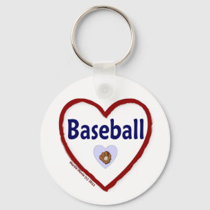 Love Baseball Key Ring