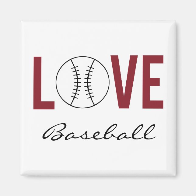Love Baseball Magnet (Front)
