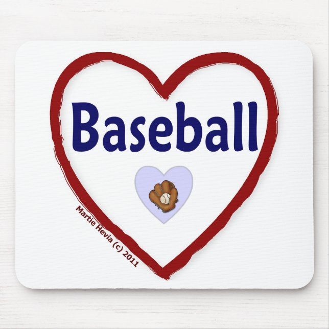 Love Baseball Mouse Mat (Front)