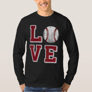 Love Baseball Retro Vintage Matching Game Day Base T-Shirt