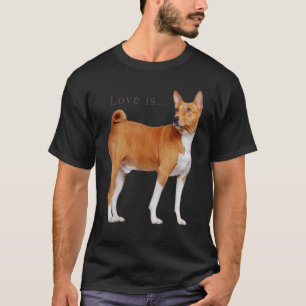 Love Basenji Dog Mom Dad Puppy Cute Pet Valentine T-Shirt