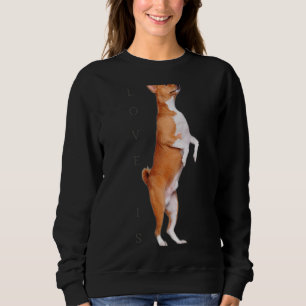 Love Basenji Dog Mum Dad Puppy Cute Pet Valentine Sweatshirt