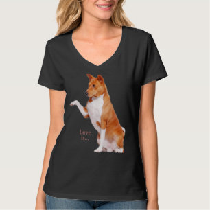 Love Basenji Dog Mum Dad Puppy Cute Pet Valentine T-Shirt