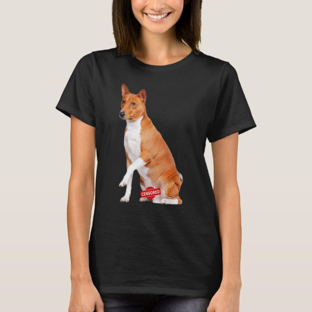 Love Basenji  Dog Mum Dad Puppy Cute Pet Valentine T-Shirt (Front)