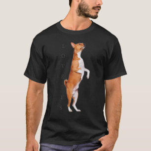 Love Basenji Dog Mum Dad Puppy Cute Pet Valentine T-Shirt