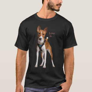 Love Basenji Dog Mum Dad Puppy Cute Pet Valentine T-Shirt