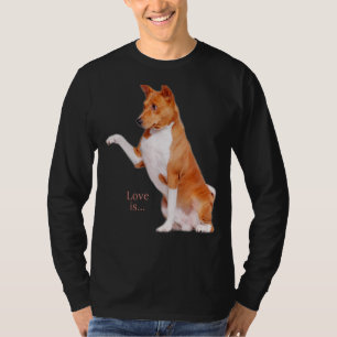 Love Basenji Dog Mum Dad Puppy Cute Pet Valentine T-Shirt