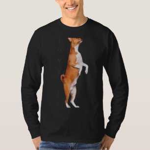 Love Basenji Dog Mum Dad Puppy Cute Pet Valentine T-Shirt