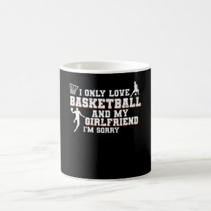 Love Basketball and My Girlfriend Design Coffee Mug