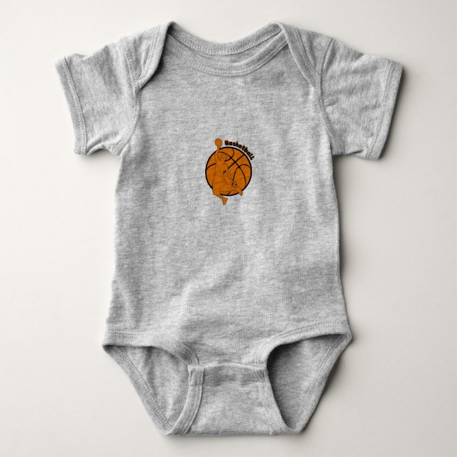 love basketball  baby bodysuit (Front)