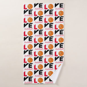 Love basketball bath towel