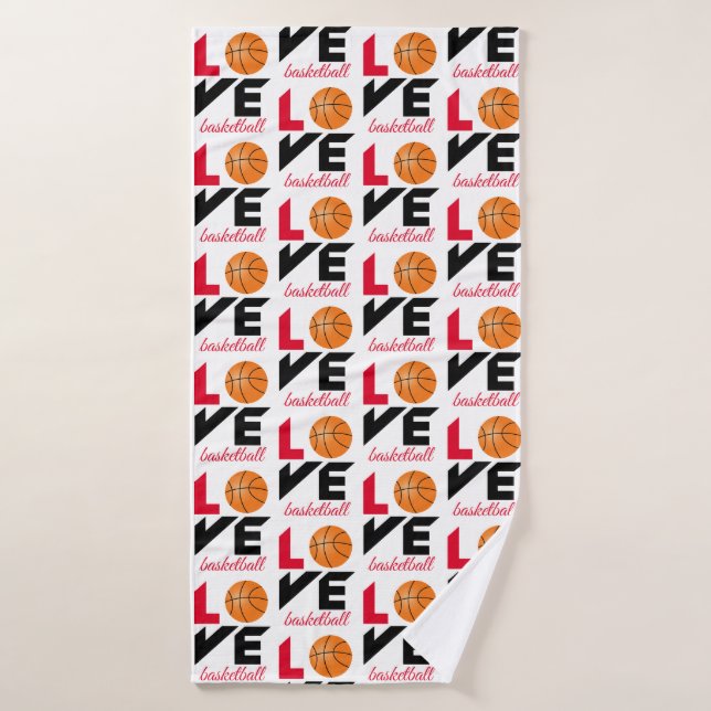 Love basketball bath towel (Bath Towel)